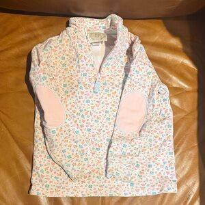 TBBC Floral Quarter-Zip Pullover with Pink Accents 18-24 months